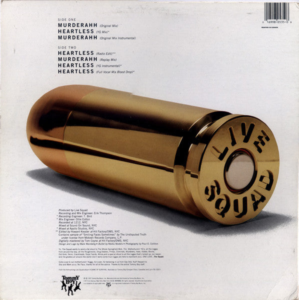 Live Squad : Murderahh / Heartless (12", Promo)