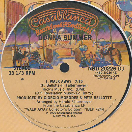 Donna Summer : Walk Away (12", S/Sided, Single, Promo, 26 )