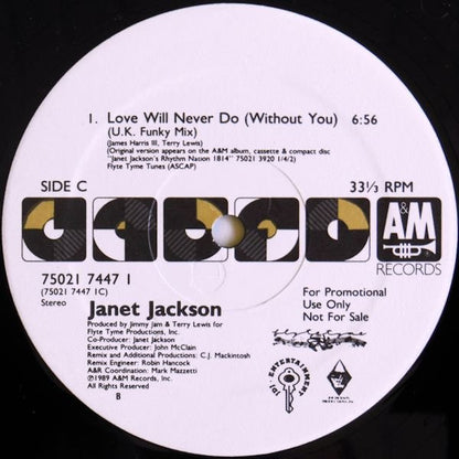 Janet Jackson : Love Will Never Do (Without You) (2x12", Single, Promo)