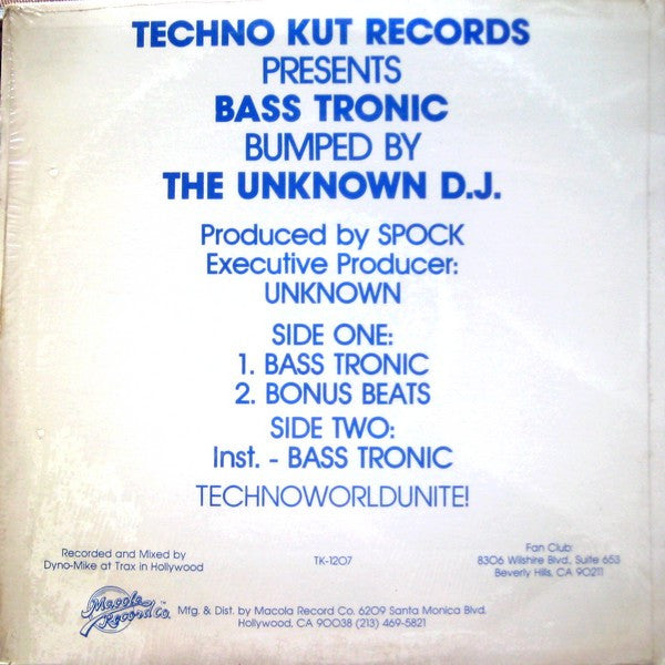 Unknown D.J.* : Basstronic (12")