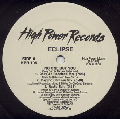 Eclipse (20) : No One But You (12")