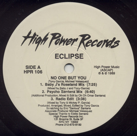 Eclipse (20) : No One But You (12")