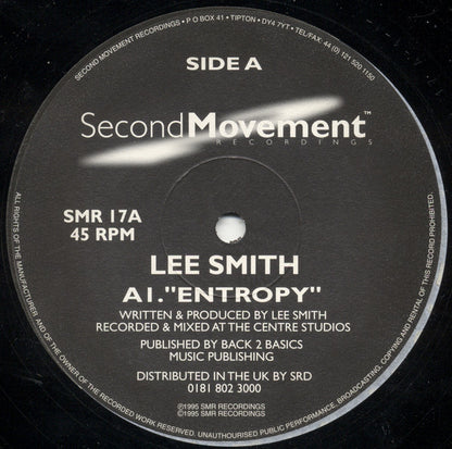 Lee Smith : Entropy / For Real (12")