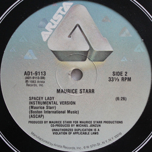 Maurice Starr : Spacey Lady (Extended Version) (12")