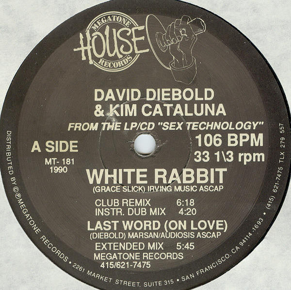 David Diebold & Kim Cataluna : White Rabbit (12")