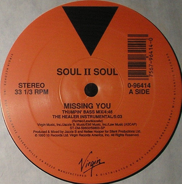 Soul II Soul : Missing You (12")