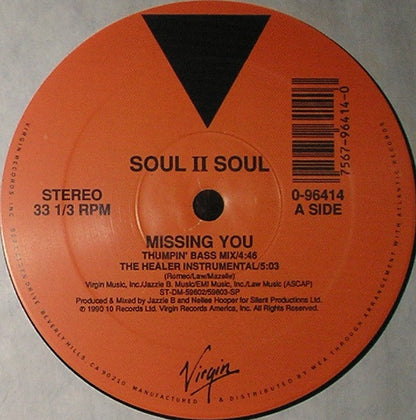 Soul II Soul : Missing You (12")