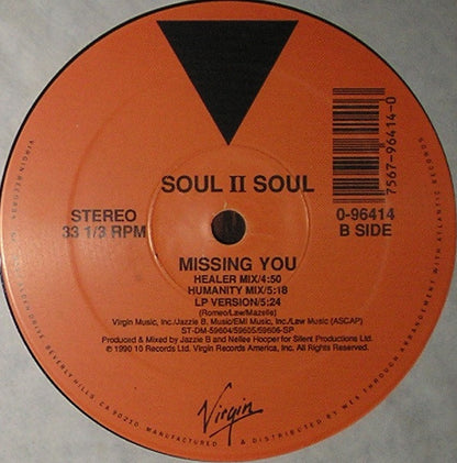 Soul II Soul : Missing You (12")