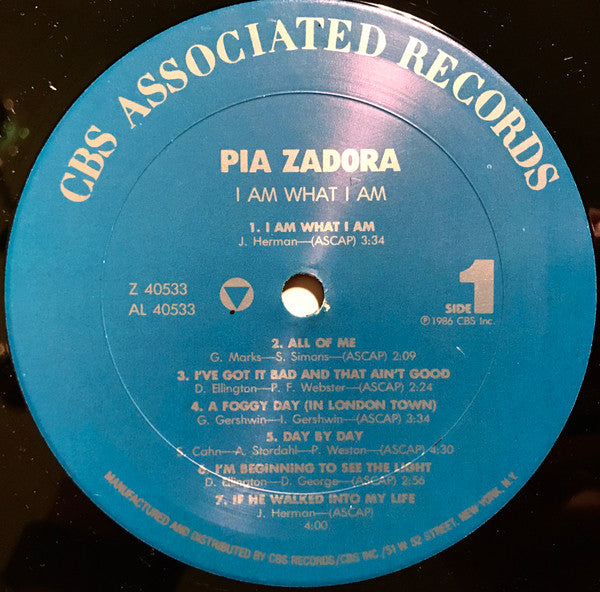 Pia Zadora : I Am What I Am (LP, Album)