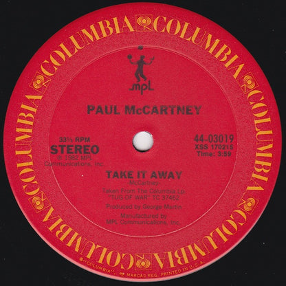 Paul McCartney : Take It Away (12", Pit)