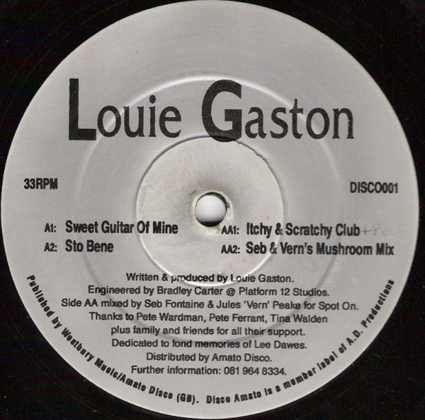 Louie Gaston* : Sweet Guitar Of Mine / Sto Bene (12")