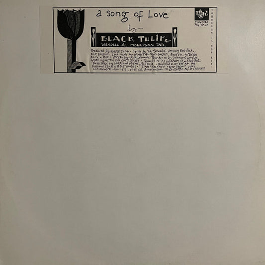 Black Tulip & Wendell Morrison : A Song Of Love (12")