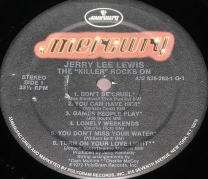 Jerry Lee Lewis : The "Killer" Rocks On (LP, Album, RE)