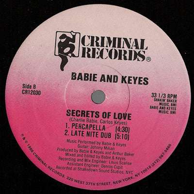 Babie And Keyes* : Secrets Of Love (12")