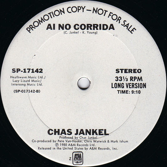 Chas Jankel : Ai No Corrida (12", Promo)
