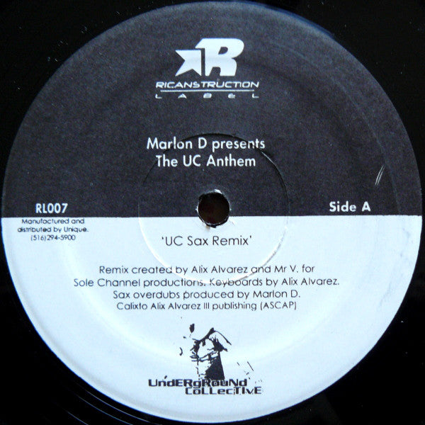 Marlon D. : The UC Anthem (12")