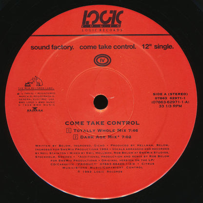 Sound Factory* : Come Take Control (12", Single)