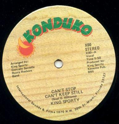 King Sporty : Can't Stop, Can't Keep Still (12")