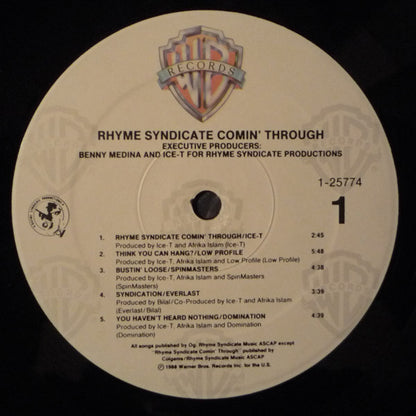 Various : Rhyme Syndicate Comin' Through (LP, Comp)