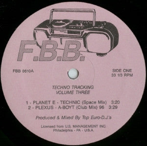 Various : Techno Tracking Volume Three (12", Unofficial)