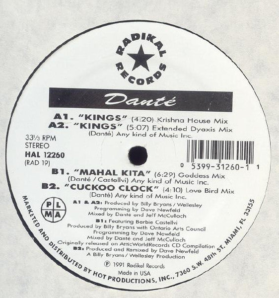 Danté* : Kings (12")