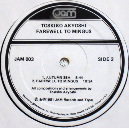 Toshiko Akiyoshi-Lew Tabackin Big Band : Farewell To Mingus (LP, Album, RE)