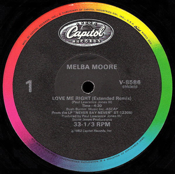 Melba Moore : Love Me Right (12", Single)