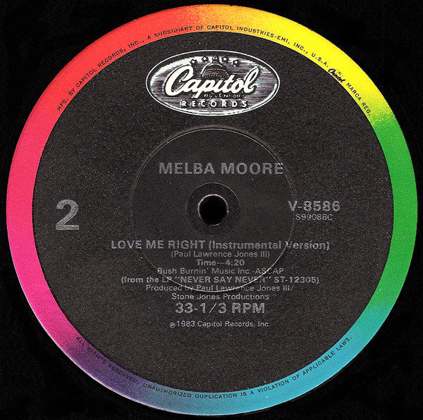 Melba Moore : Love Me Right (12", Single)