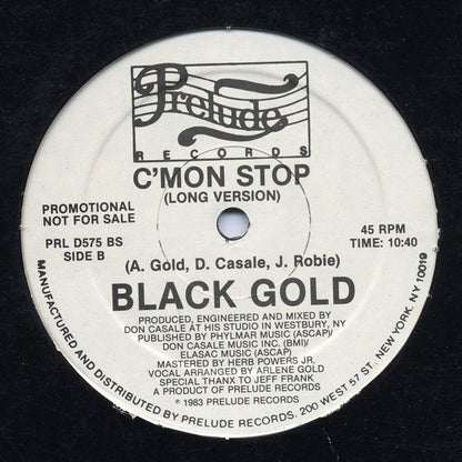Black Gold : C'mon Stop (12", Promo)