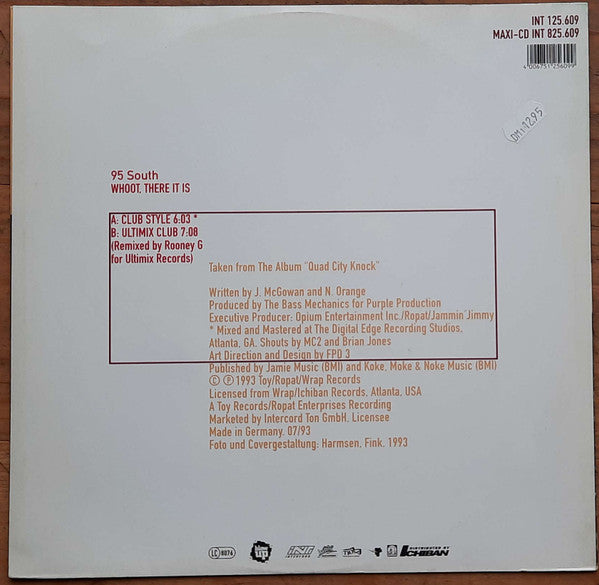 95 South : Whoot, There It Is (12")