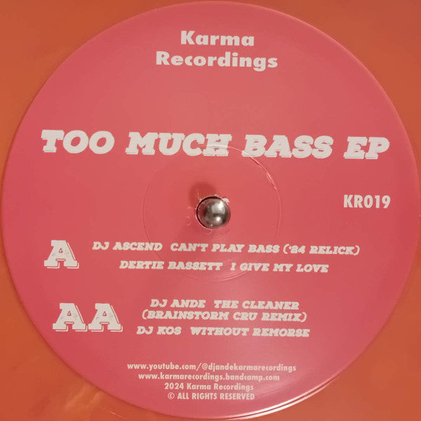 Various : Too Much Bass EP (12", EP, Ora)
