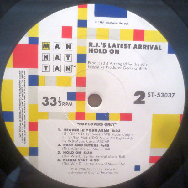 R.J.'s Latest Arrival : Hold On (LP, Album, Spe)