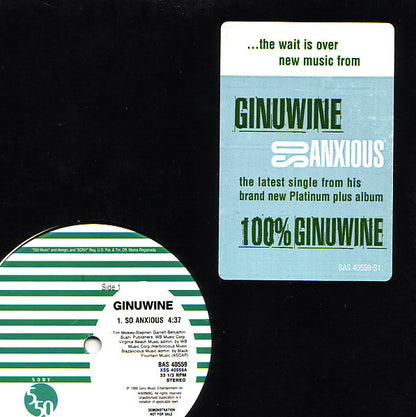 Ginuwine : So Anxious (12", Single, Promo)