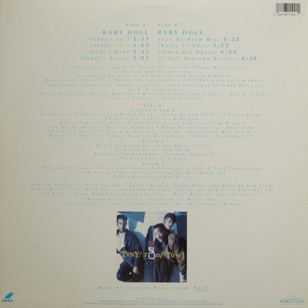 Tony! Toni! Toné! : Baby Doll (12", Single)