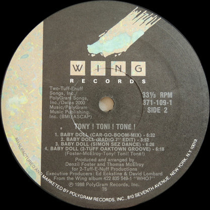 Tony! Toni! Toné! : Baby Doll (12", Single)