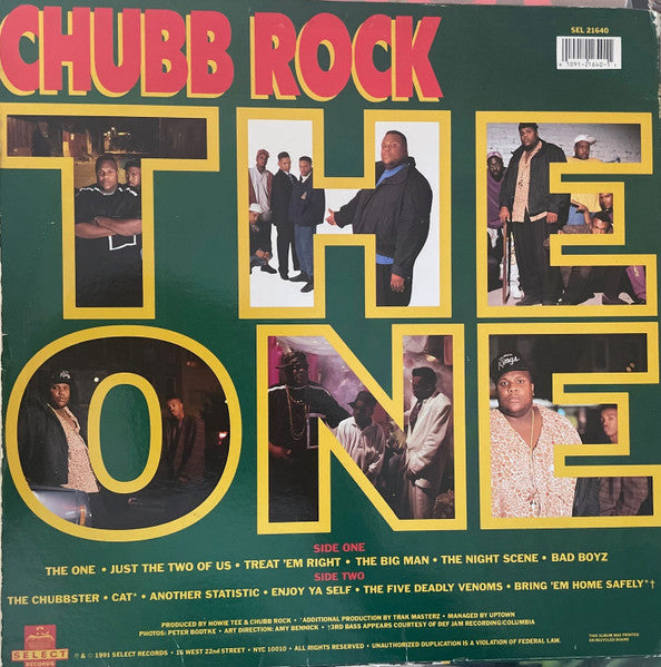 Chubb Rock : The One (LP, Album, Promo)