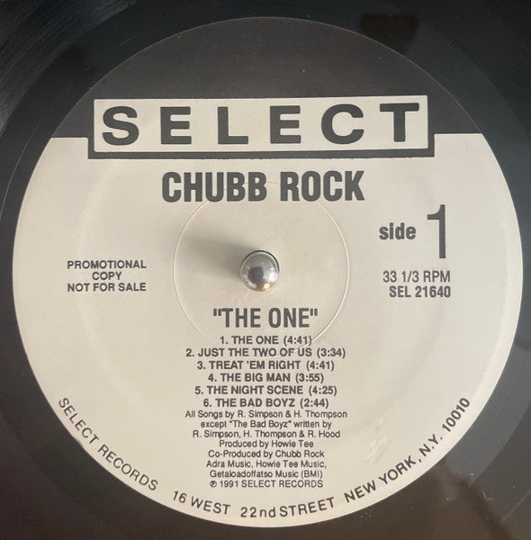 Chubb Rock : The One (LP, Album, Promo)