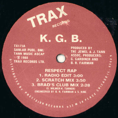 K.G.B. : Respect Rap (12")