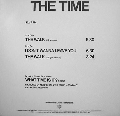 The Time : The Walk (12", Single, Promo)