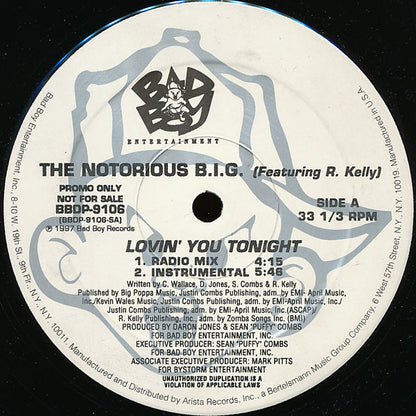 The Notorious B.I.G.* Featuring R. Kelly : Lovin' You Tonight (12", Promo)