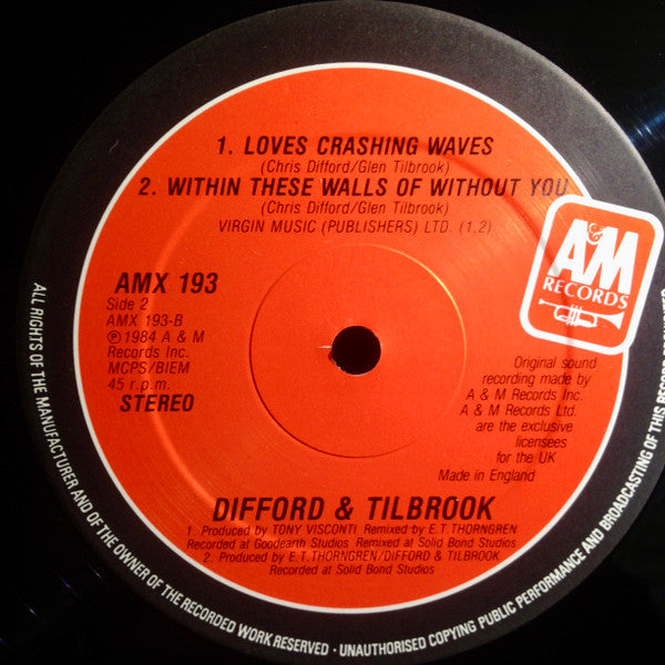 Difford & Tilbrook : Love's Crashing Waves (12")