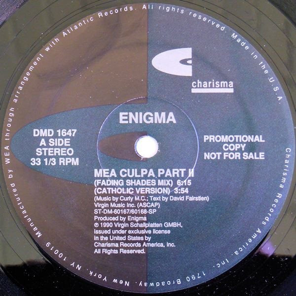 Enigma : Mea Culpa Part II (12", Single, Promo)
