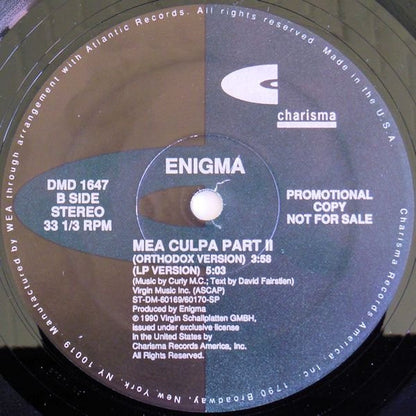 Enigma : Mea Culpa Part II (12", Single, Promo)
