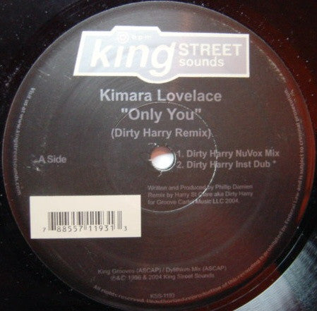 Kimara Lovelace : Only You (Dirty Harry Remix) (12")