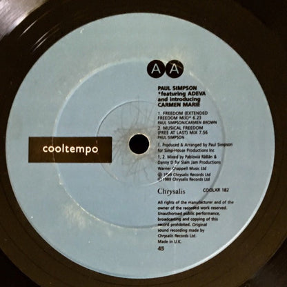 Paul Simpson Featuring Candi Staton : Musical Freedom (You Got The Love Mix) (12")