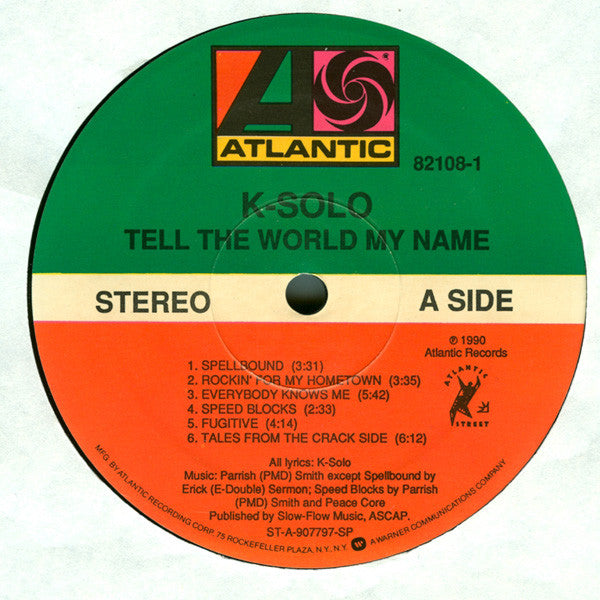 K-Solo : Tell The World My Name (LP, Album)