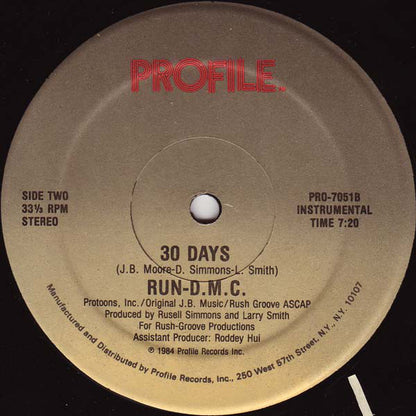 Run-D.M.C.* : 30 Days (12", Single)