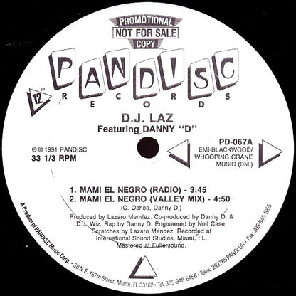 D.J. Laz* Featuring Danny "D"* : Mami El Negro (12", Promo)