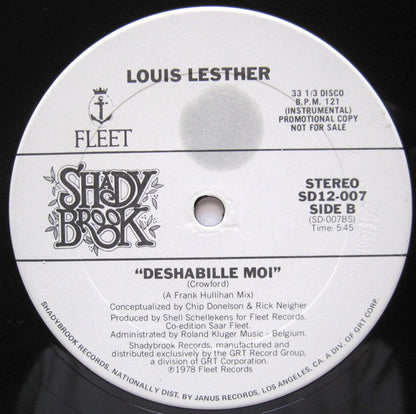 Louis Lesther : Deshabille Moi (12", Promo)