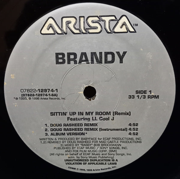 Brandy (2) : Sittin' Up In My Room (Remix) (12", Single)